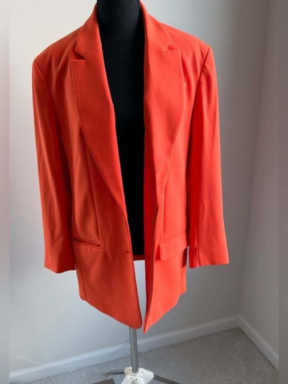 Express Women’s Orange Coral Tailored Blazer Jacket Size S